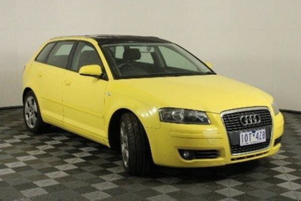 2006 Audi A3 8P Ambition Sportback DSG Yellow 6 Speed Sports Automatic Dual Clutch