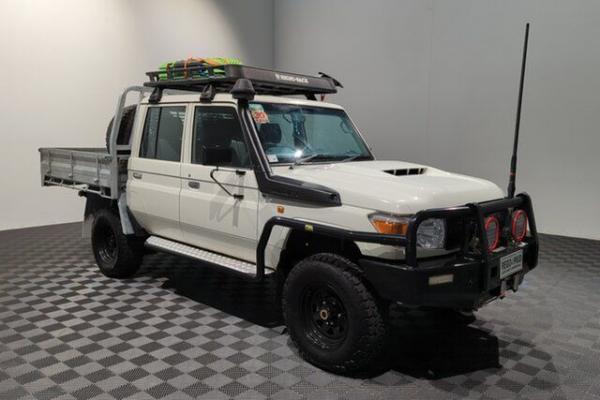 2020 Toyota Landcruiser VDJ79R Workmate Double Cab White 5 speed Manual