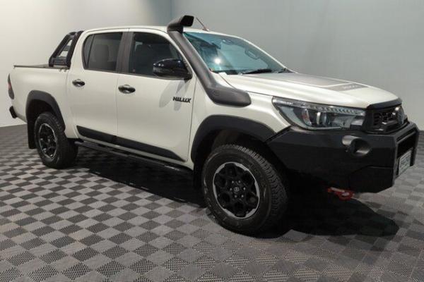 2019 Toyota Hilux GUN126R Rugged X Double Cab White 6 speed Automatic