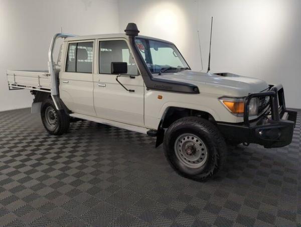 2019 Toyota Landcruiser VDJ79R Workmate Double Cab White 5 speed Manual