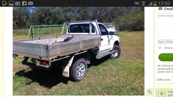 1998 Toyota Hilux 2.7 litre 5 speed manual